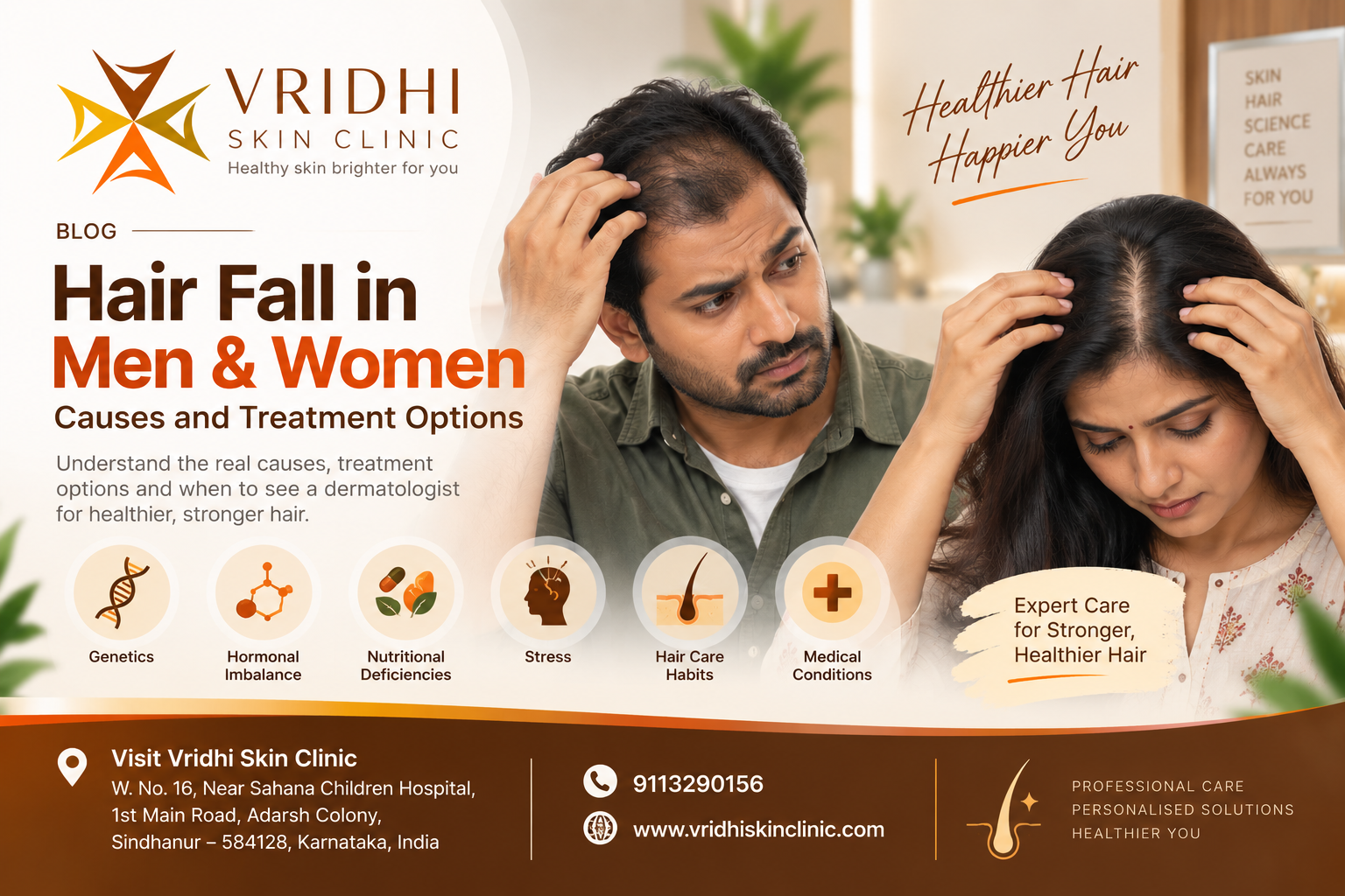 Hair Fall in Men & Women: Causes and Treatment Options