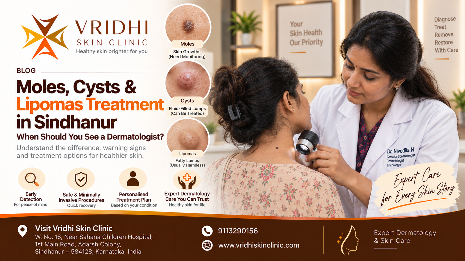 Moles, Cysts & Lipomas Treatment in Sindhanur: When Should You See a Dermatologist?