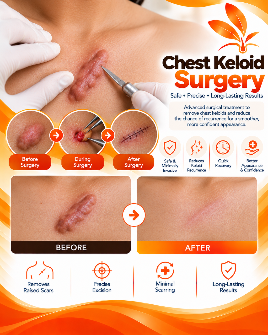 Chest keloid surgery at Vridhi Skin Clinic, Sindhanur