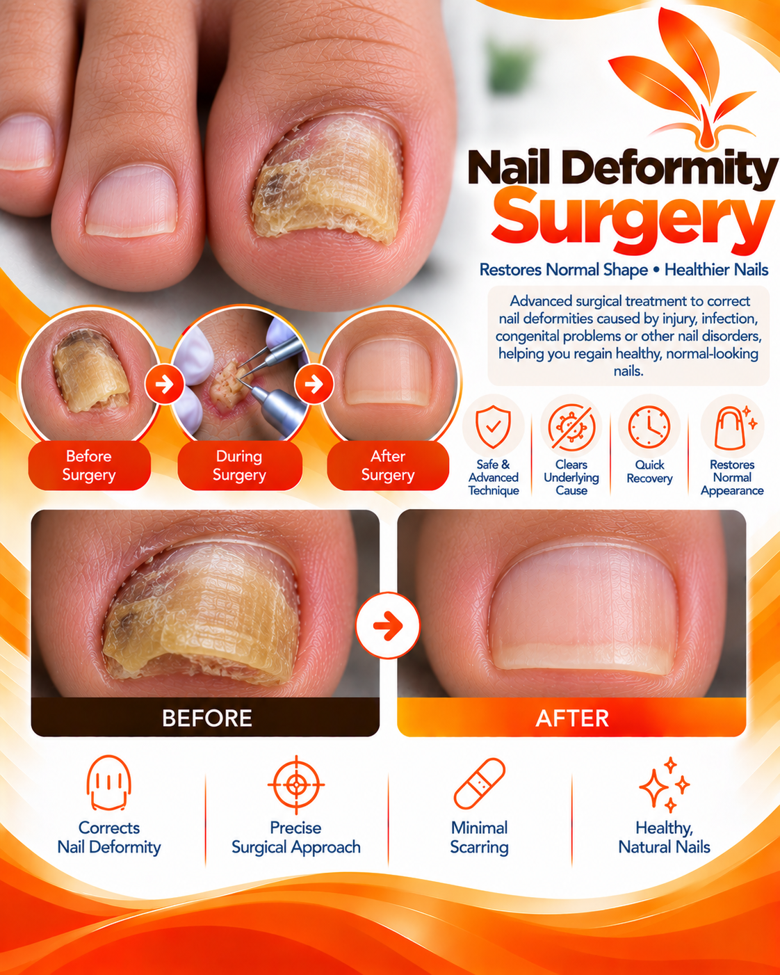Nail deformity surgery at Vridhi Skin Clinic, Sindhanur