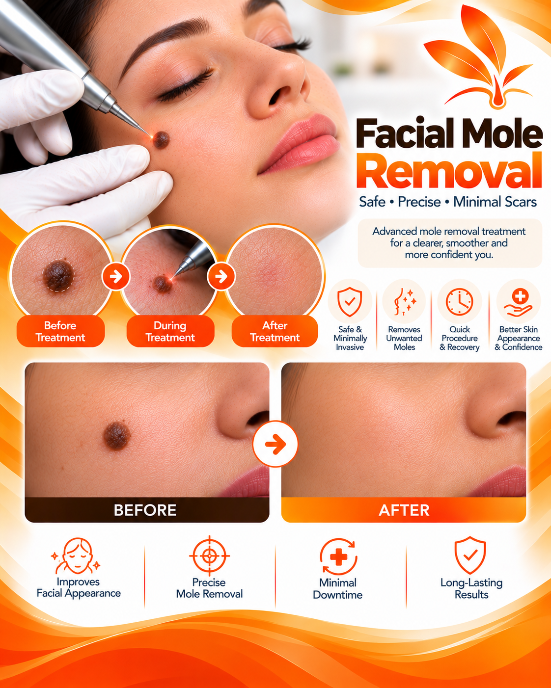 Facial mole removal at Vridhi Skin Clinic, Sindhanur