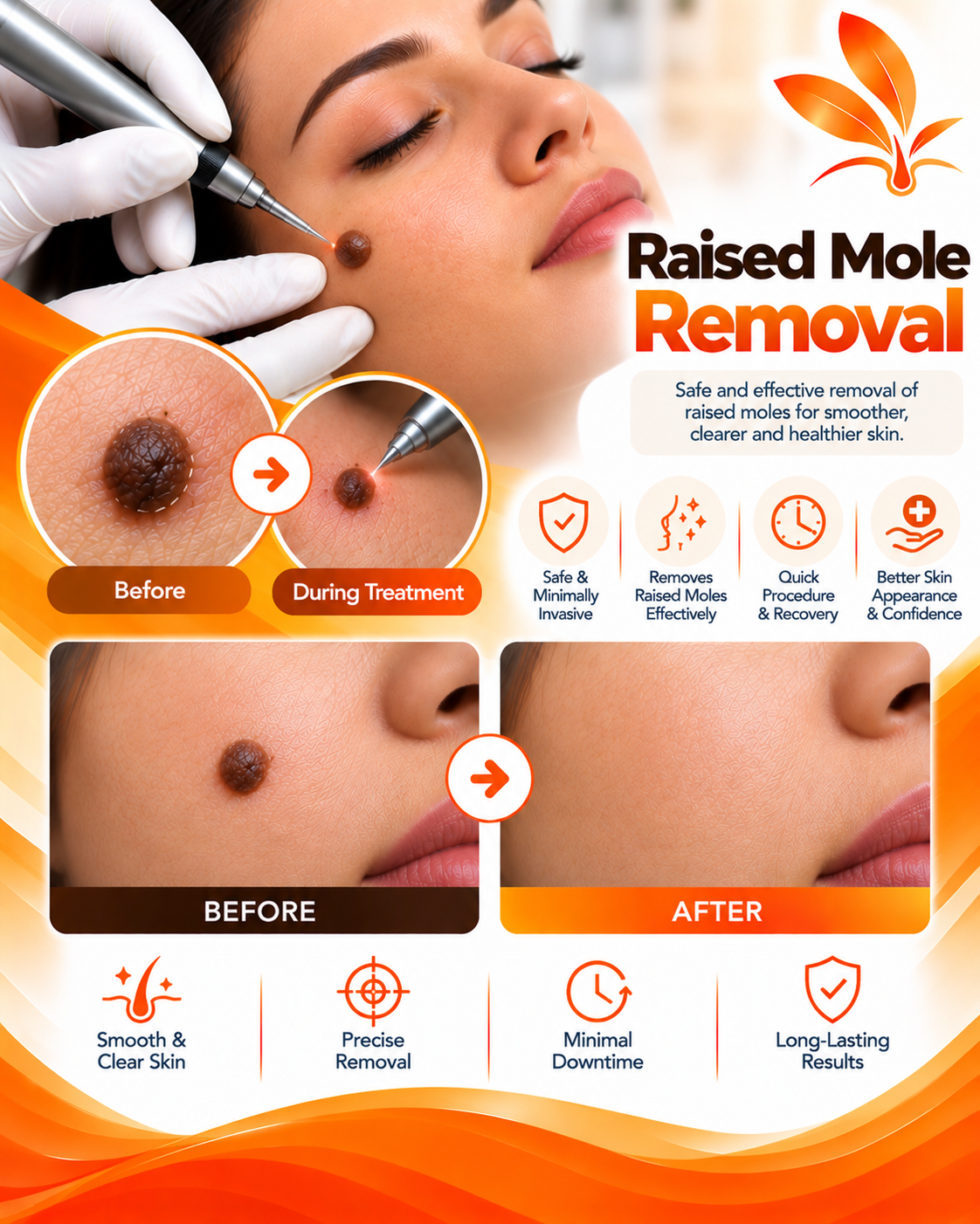 Raised mole removal at Vridhi Skin Clinic, Sindhanur