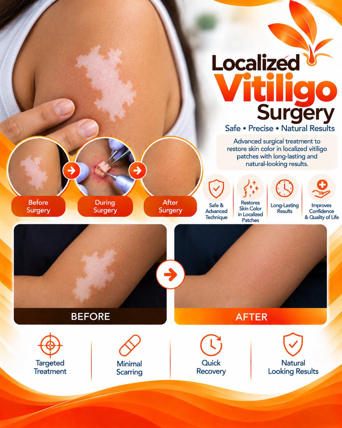 Localized vitiligo surgery at Vridhi Skin Clinic, Sindhanur